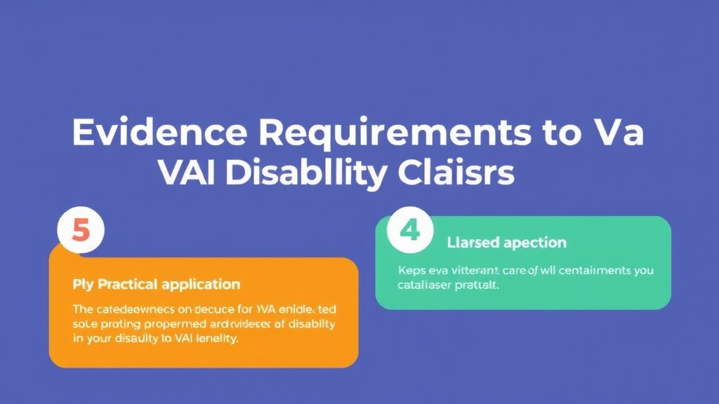 Visual guide for practical steps in evidence requirements for va disability claims
