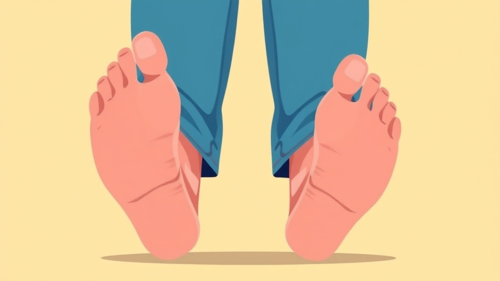 Illustration showing key concepts related to va claims for flat feet (pes planus)