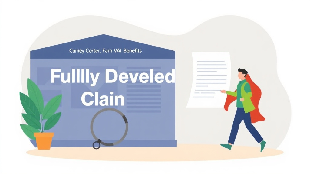 Clear illustration of fully Developed Claim (FDC) Guide with supporting details
