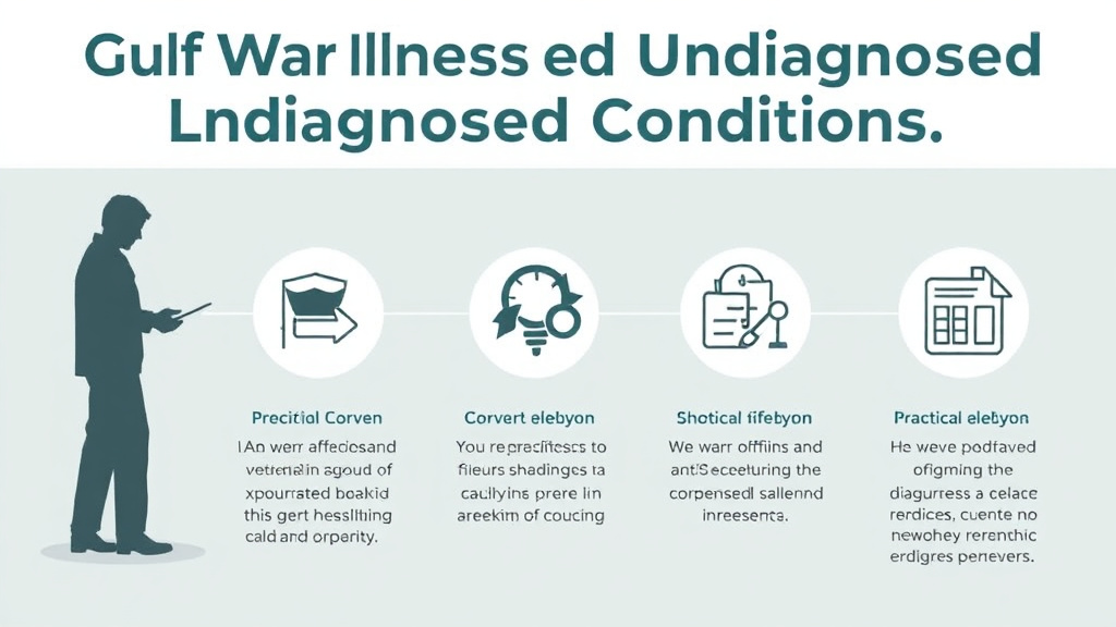 Illustration showing key concepts related to gulf war illness and undiagnosed conditions