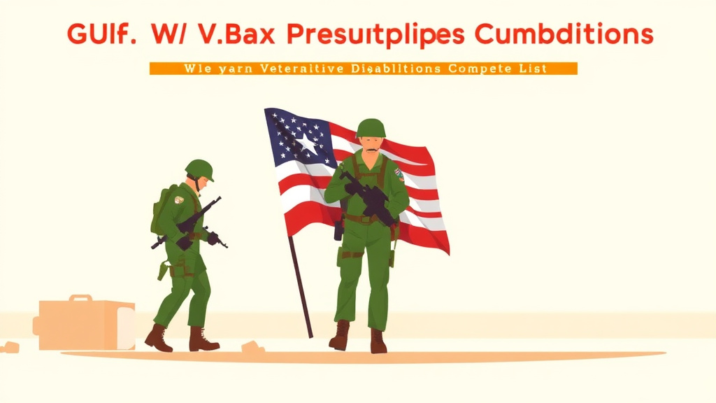 Illustration showing key concepts related to gulf war presumptive conditions: complete list