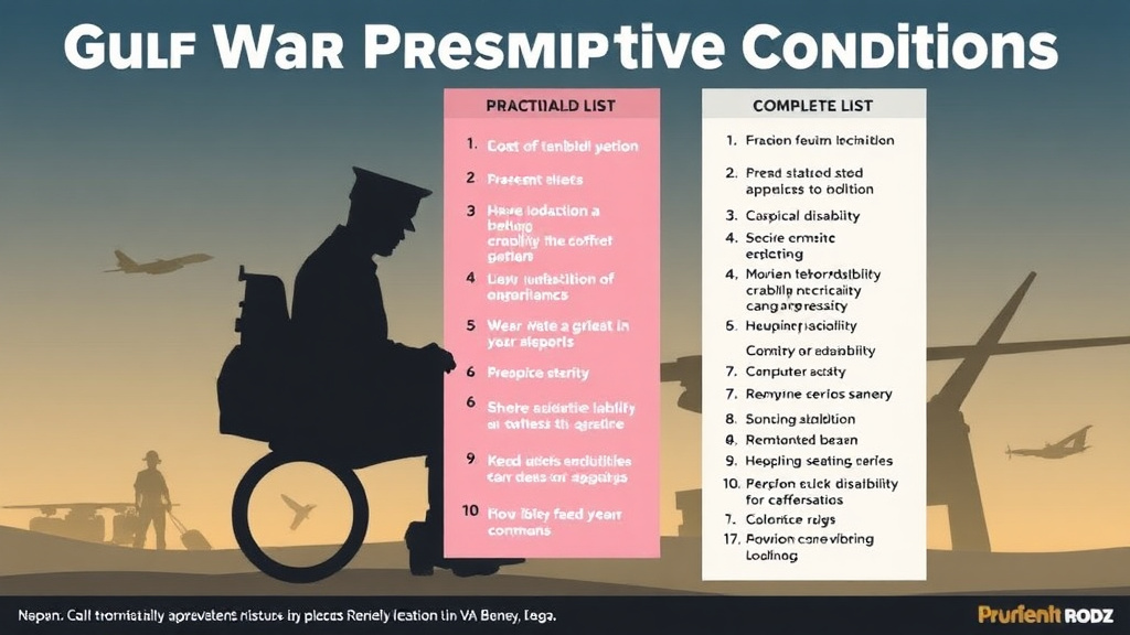 Visual guide for practical steps in gulf war presumptive conditions: complete list