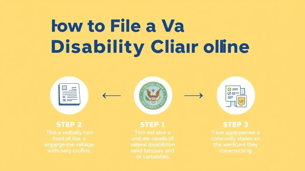 Visual guide for practical steps in how to file a va disability claim online