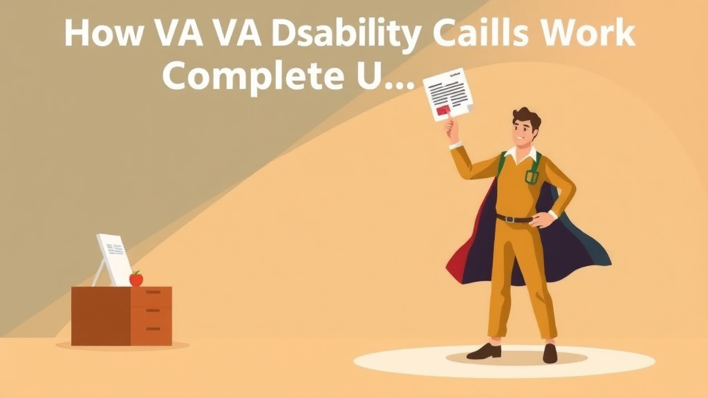 Illustration showing key concepts related to how va disability claims work: complete process guide