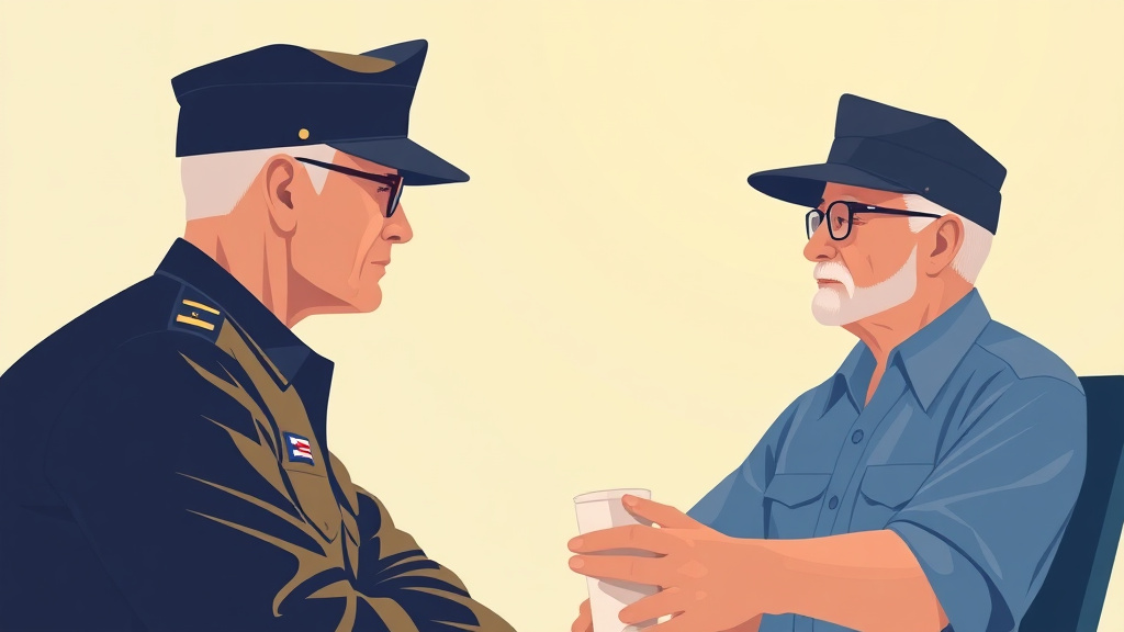 Illustration showing key concepts related to va claims for military retirees