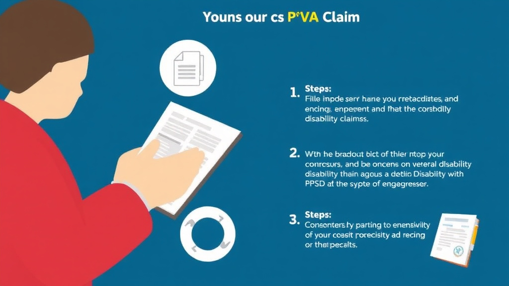 Hands-on guide visualization for filing a VA Claim for PTSD: Requirements