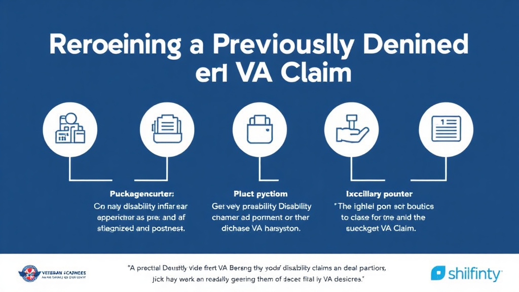 Visual guide for practical steps in reopening a previously denied va claim