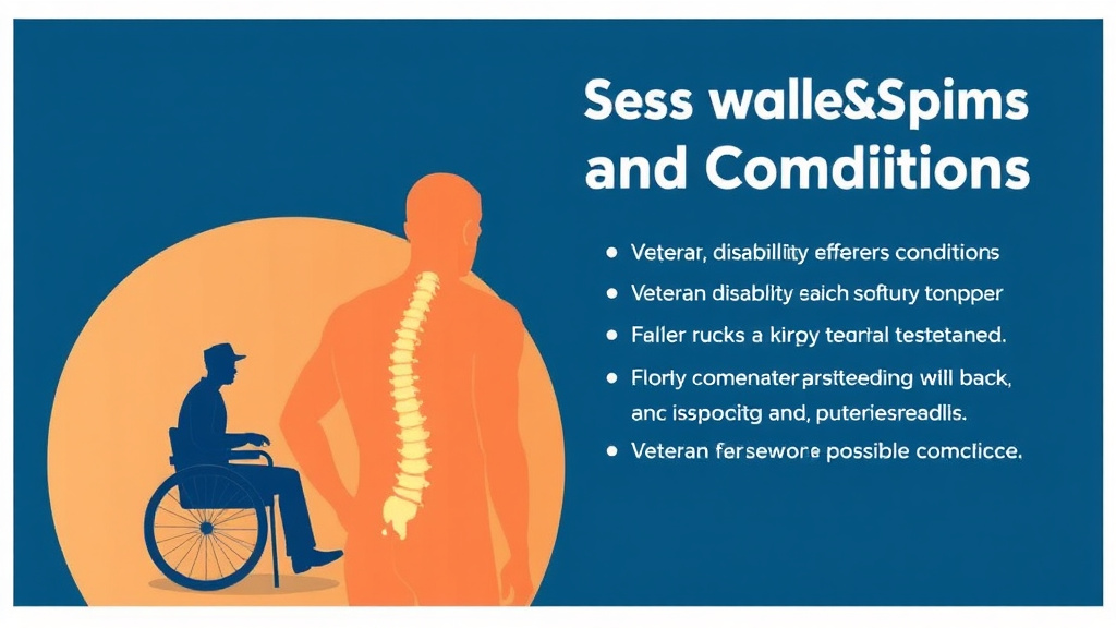 Illustration showing key concepts related to va claims for back and spine conditions overview