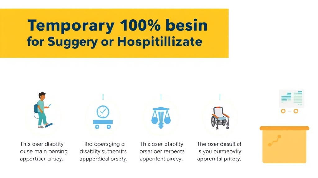 Hands-on guide visualization for temporary 100% Rating for Surgery or Hospitalization