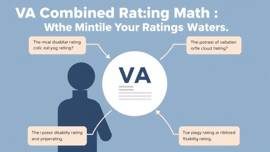 Visual guide for practical steps in va combined rating math: how multiple ratings work