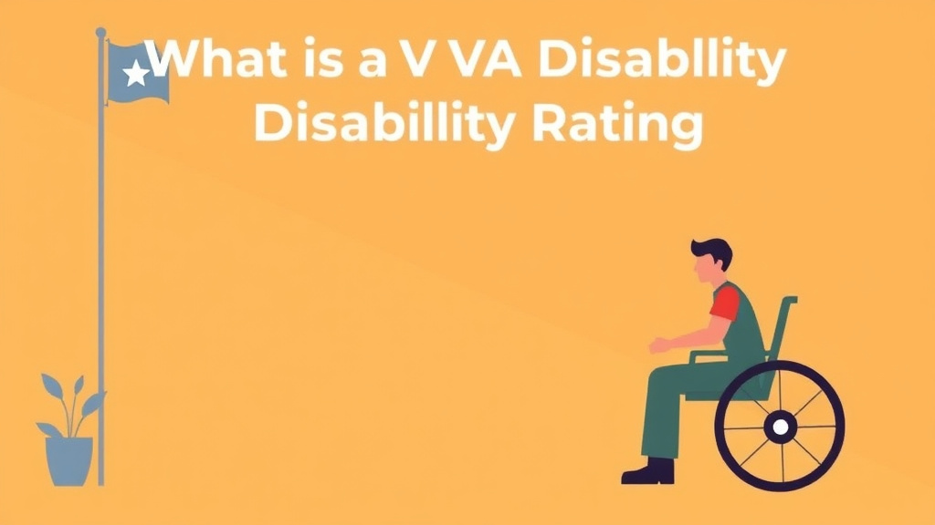 Illustration showing key concepts related to what is a va disability rating?