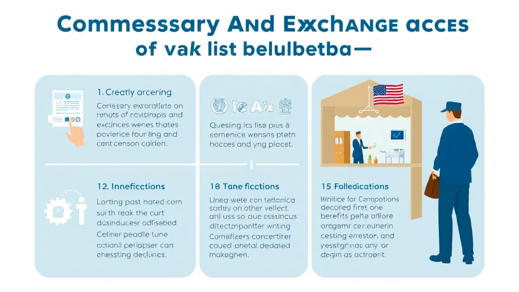 Visual guide for practical steps in commissary and exchange access for disabled veterans