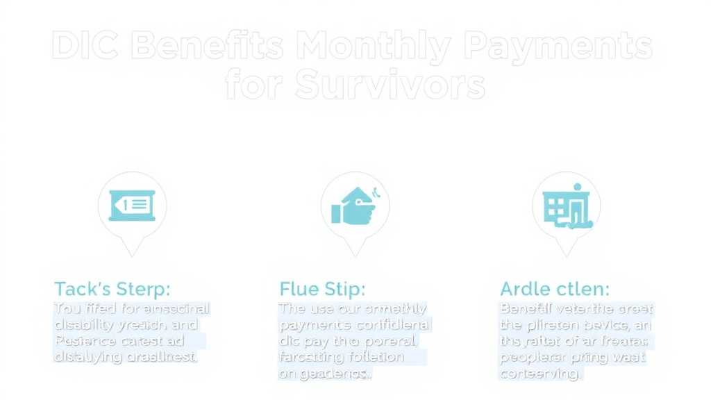 Visual guide for practical steps in dic benefits: monthly payments for survivors