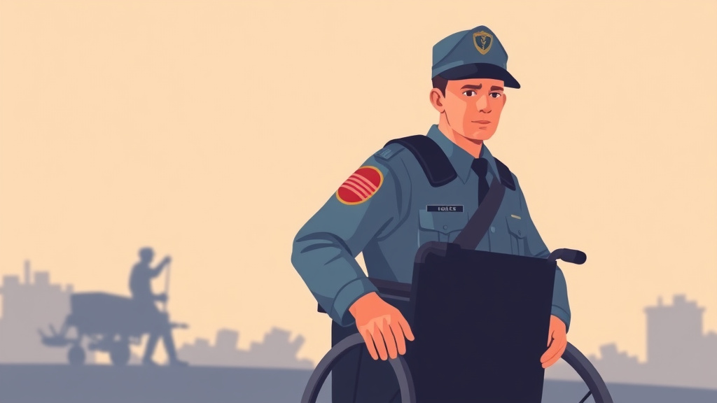 Illustration showing key concepts related to va aid and attendance pension for wartime veterans