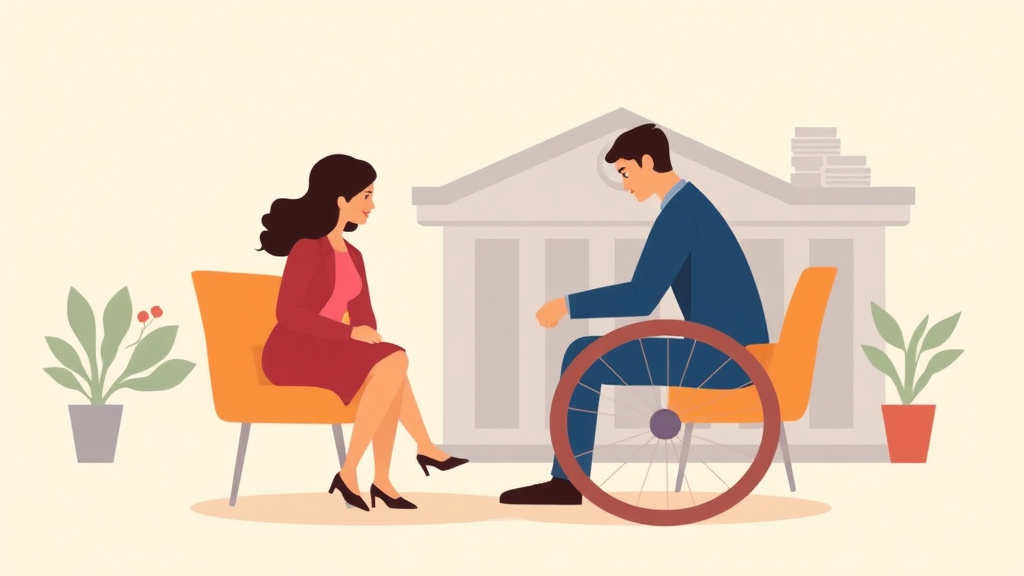 Illustration showing key concepts related to va disability and divorce: what happens to benefits