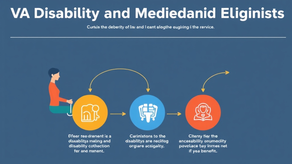 Visual guide for practical steps in va disability and medicaid eligibility
