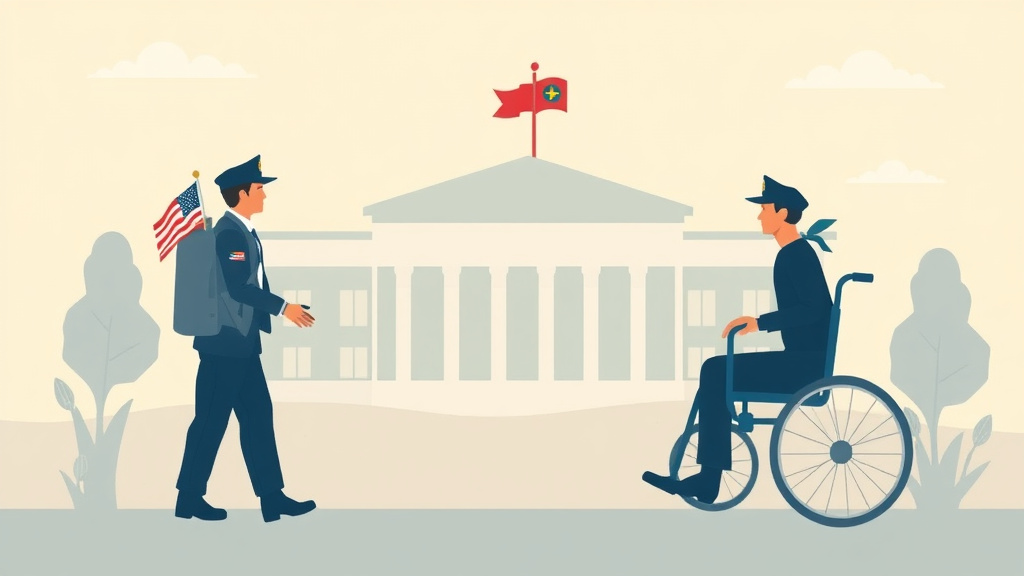 Illustration showing key concepts related to va life insurance options for disabled veterans