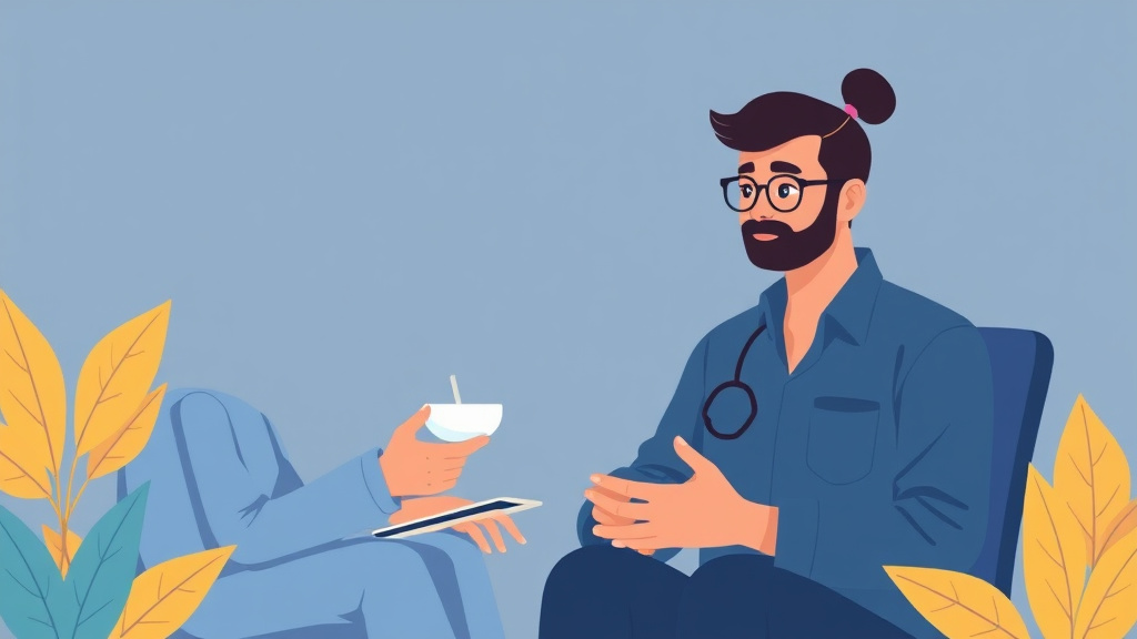 Illustration showing key concepts related to va mental health services: free counseling and treatment