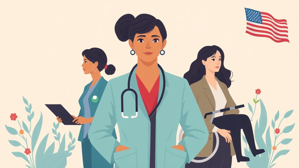 Illustration showing key concepts related to va women's health services