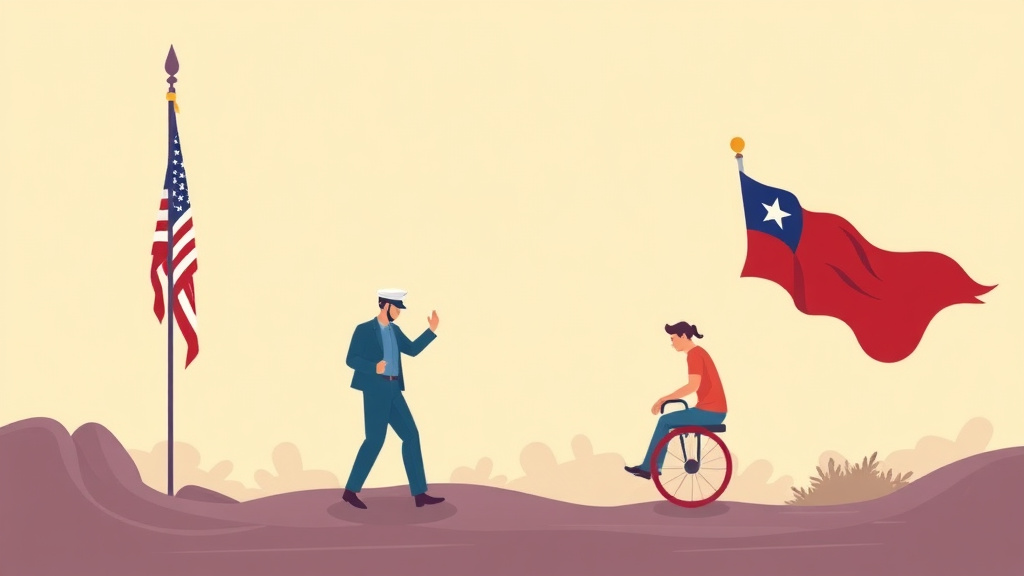 Illustration showing key concepts related to veteran crisis line: 988 press 1