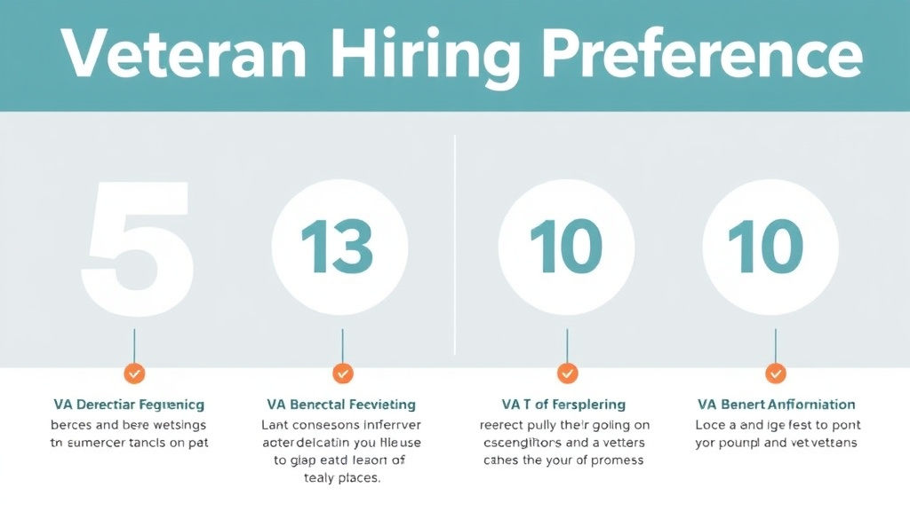 Visual guide for practical steps in veteran hiring preference: 5 and 10 point preference